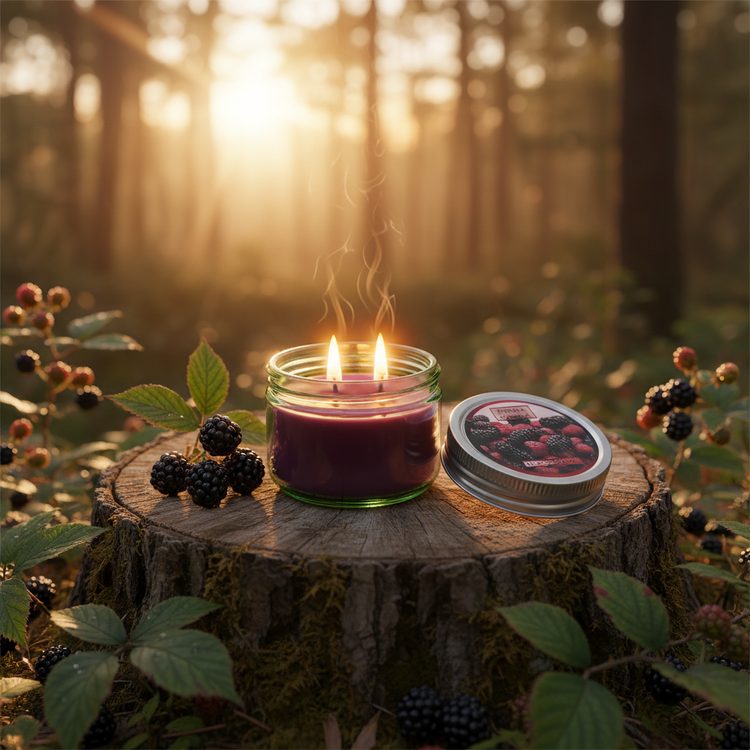 شمع معطر رونیکا مدل استوانه ای رایحه BLACKBERRY (شاتوت)