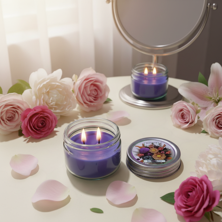 شمع معطر رونیکا مدل استوانه ای رایحه BOUQUET (بوکت)