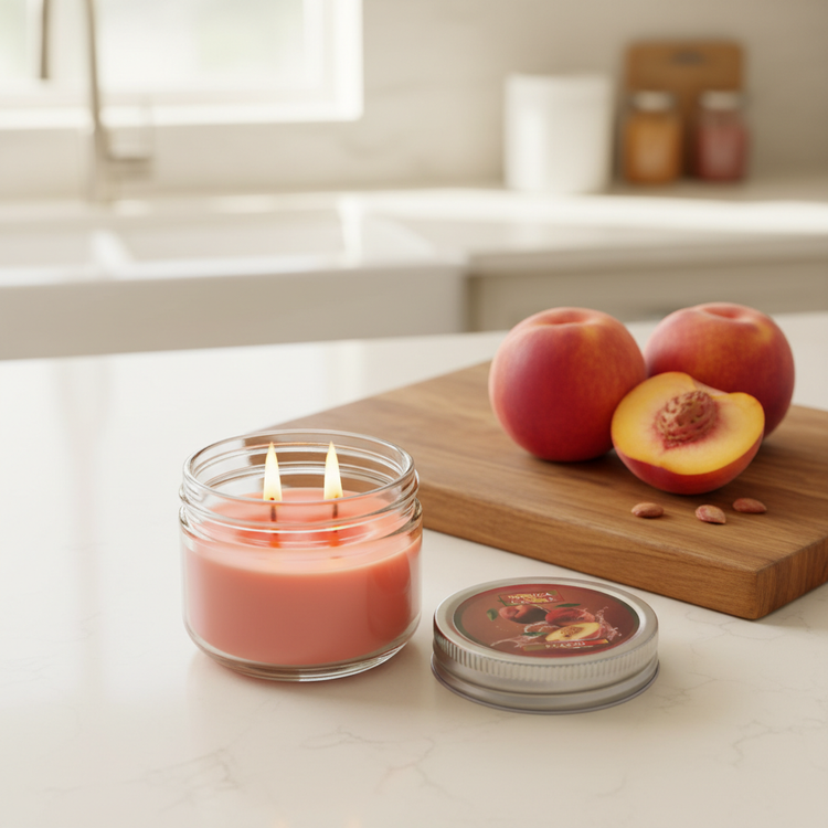 شمع معطر رونیکا مدل استوانه ای رایحه PEACH (هلو)