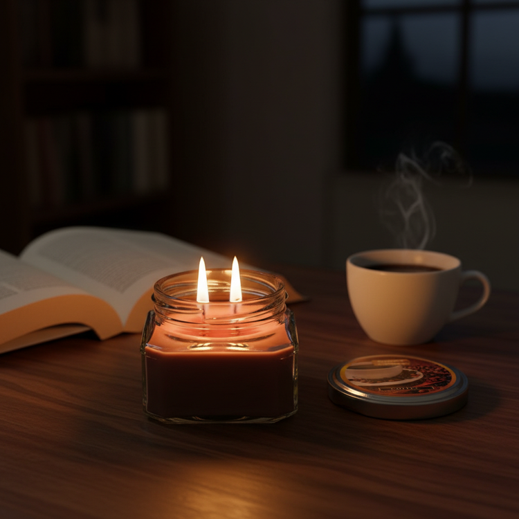شمع معطر رونیکا مدل مربعی رایحه COFFEE (قهوه)