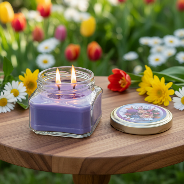 شمع معطر رونیکا مدل مربعی رایحه BOUQUET (بوکت)
