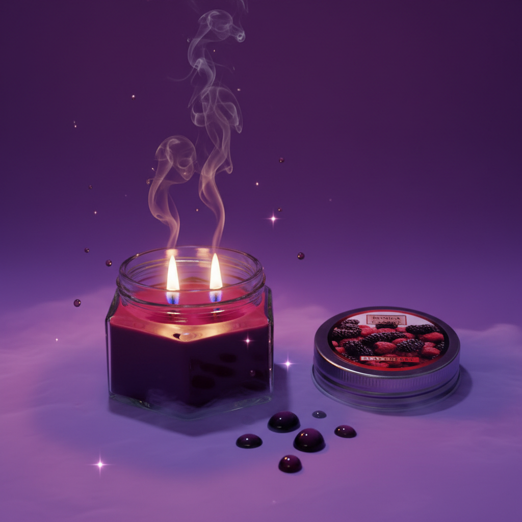 شمع معطر رونیکا مدل شش ضلعی رایحه BLACKBERRY (شاتوت)