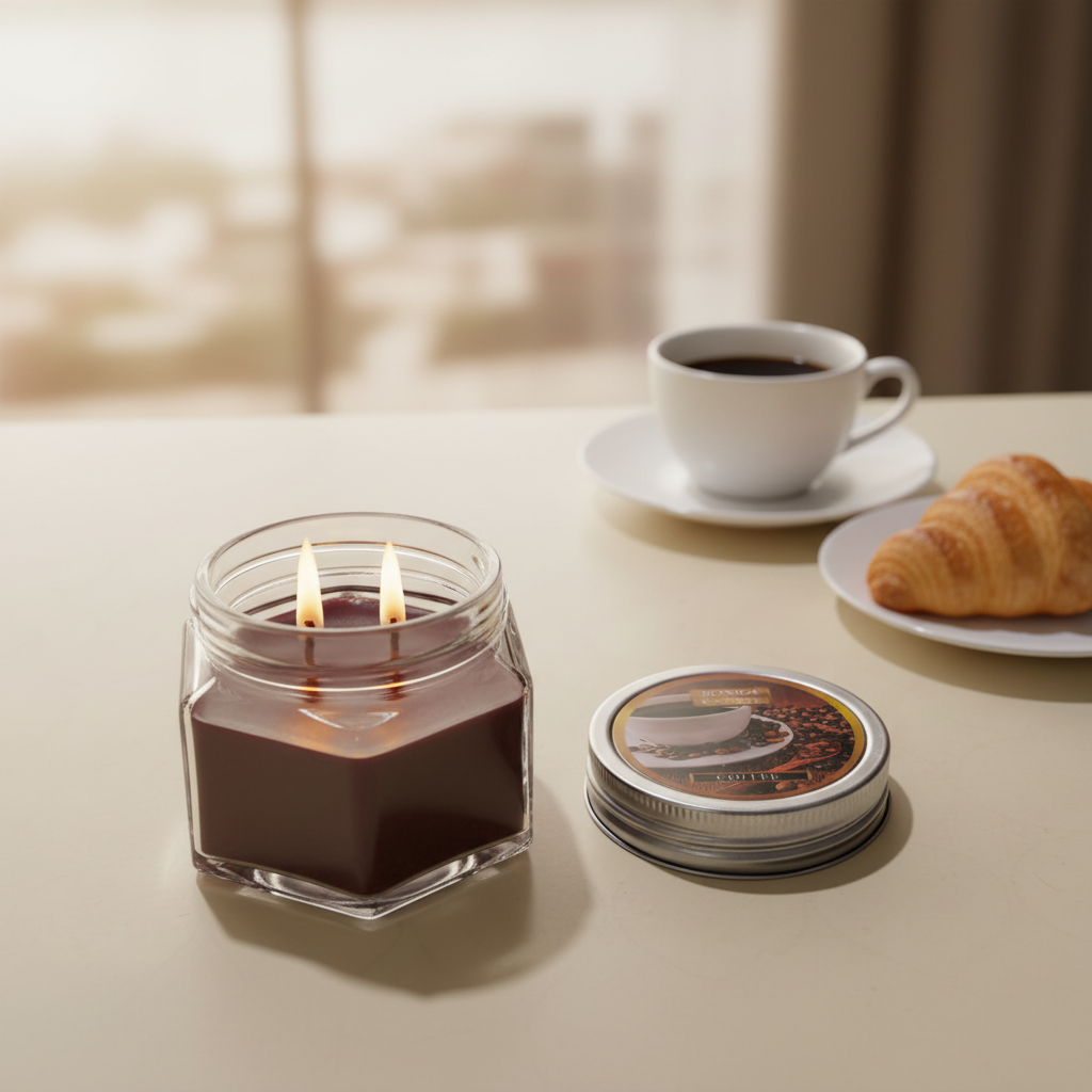 شمع معطر رونیکا مدل شش ضلعی رایحه COFFEE (قهوه)