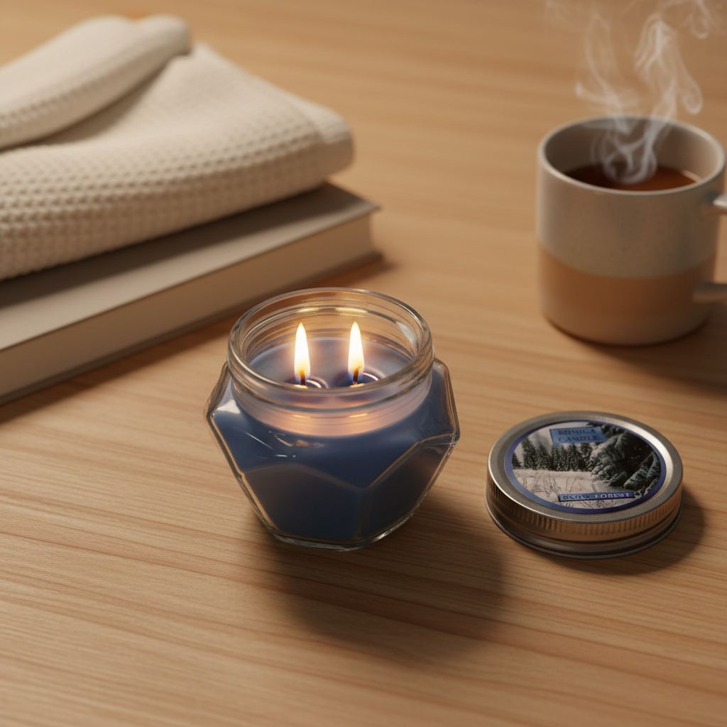شمع معطر رونیکا مدل الماسی رایحه SNOW FOREST (جنگل رفی)