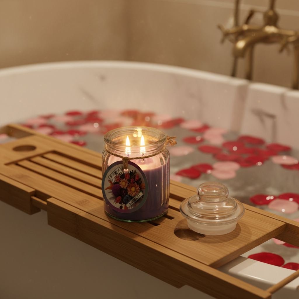 شمع معطر رونیکا مدل عسلی رایحه BOUQUET (بوکت)